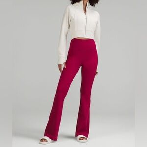 Lululemon Groove Nulu Super-High-Rise Flared Pant Regular - Size 2 -Pomegranate